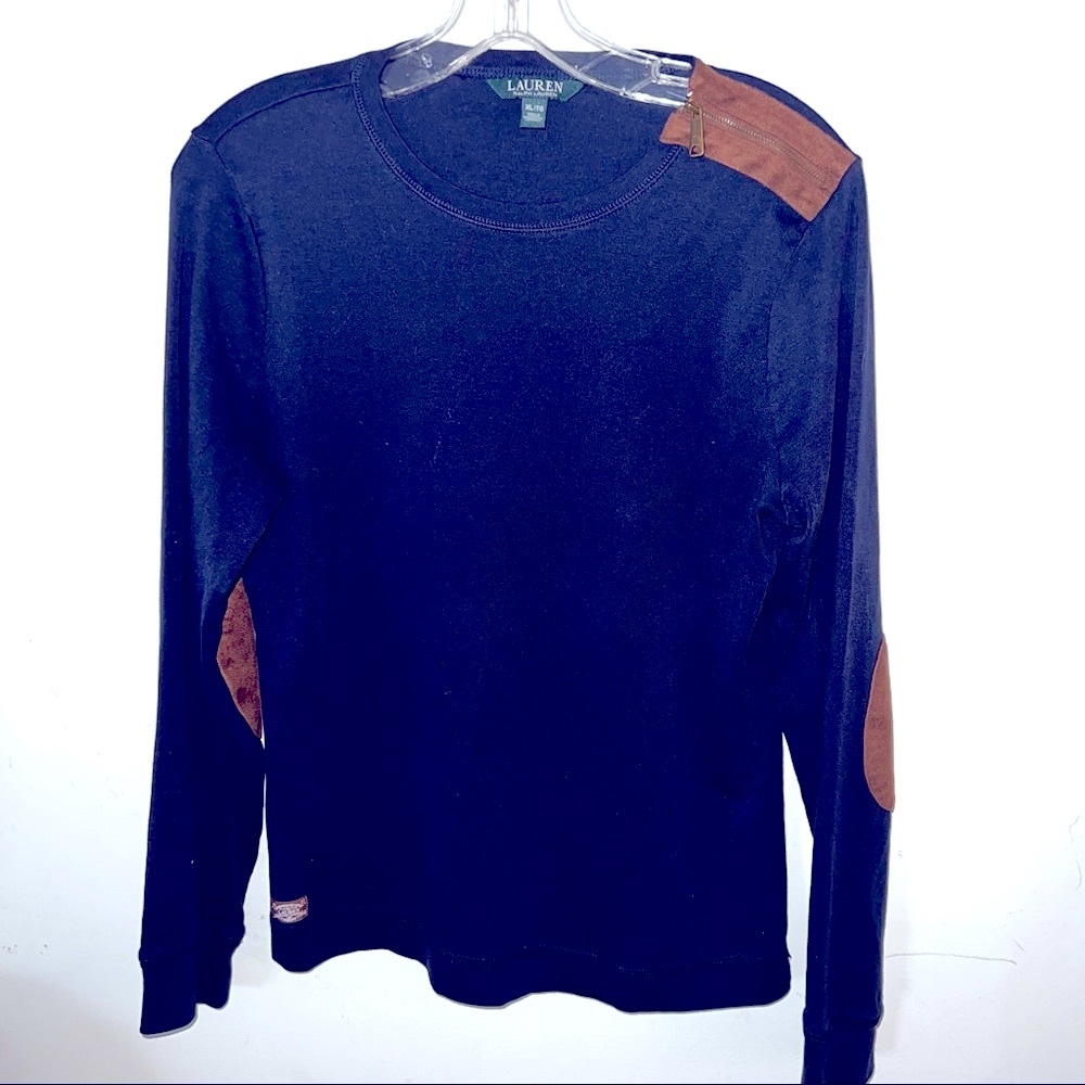 Lauren Ralph Lauren Shoulder Zip Top patch Elbows XL/TG